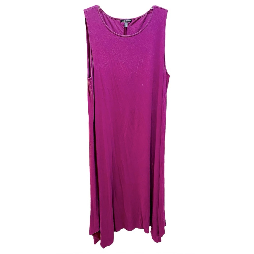 Eileen Fisher Sleeveless Magenta Dress XL X-Large